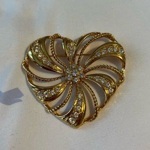 Beautiful heart brooch